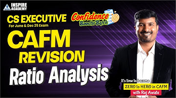 CAFM Revision 01 I Ratio Analysis  | June 2025 exam | By Raj Awate #csstudents #csrevisionclass