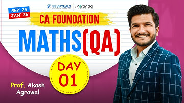 CA Foundation Maths | Demo Lecture 1 | Akash Agrawal | CA Foundation Sept 25 & Jan 26
