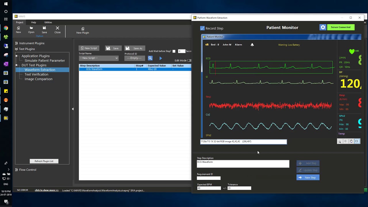 MAVIS Medical Device V&V Automation Framework Waveform Verification