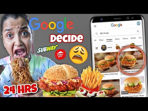 GOOGLE DECIDES What I Eat For 24 HOURS CHALLENGE- *Chocolate Maggi* DIFFICULT Food Challenge INDIA