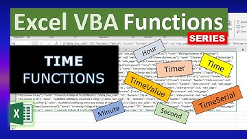 Excel VBA Functions: Time Functions
