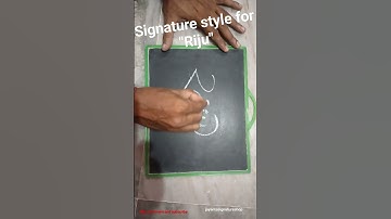 #signaturestyle for "Riju".. comment your name to get one for yourself and subscribe for updates