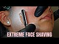 SHAVING A LATINA WOMAN&#39;S FACE *EXTREME* | Straight Razor Tutorial HD!