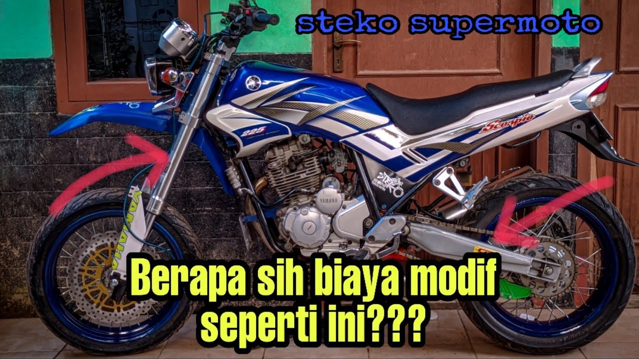 YAMAHA SCORPIO SEMI SUPERMOTO KEREN GAK PERLU MAHAL YouTube