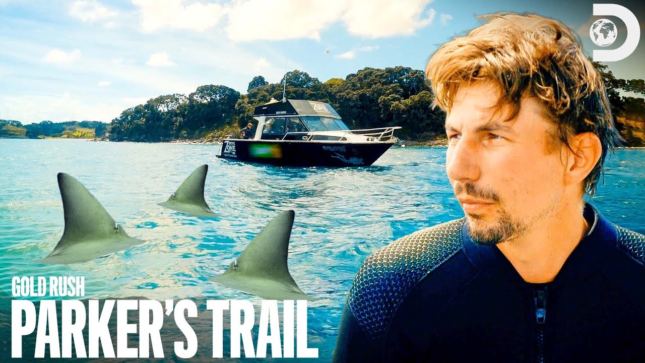 Documentary backdrop image for Sharks Circle Parker while Panning Submerged Gold! (2022)