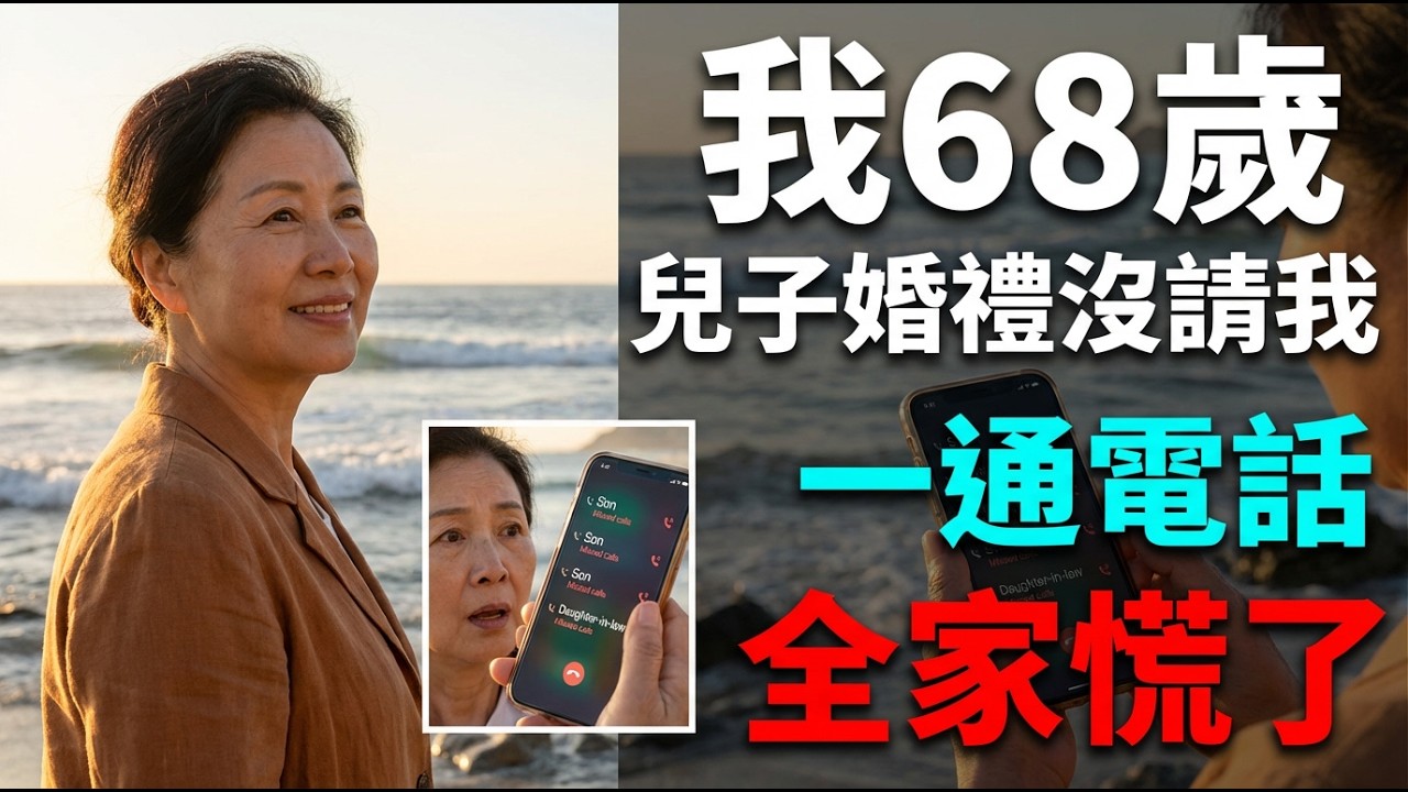 我68歲，兒子婚禮沒請我，我獨自去海邊散心，隔天一通電話：全家慌了…
