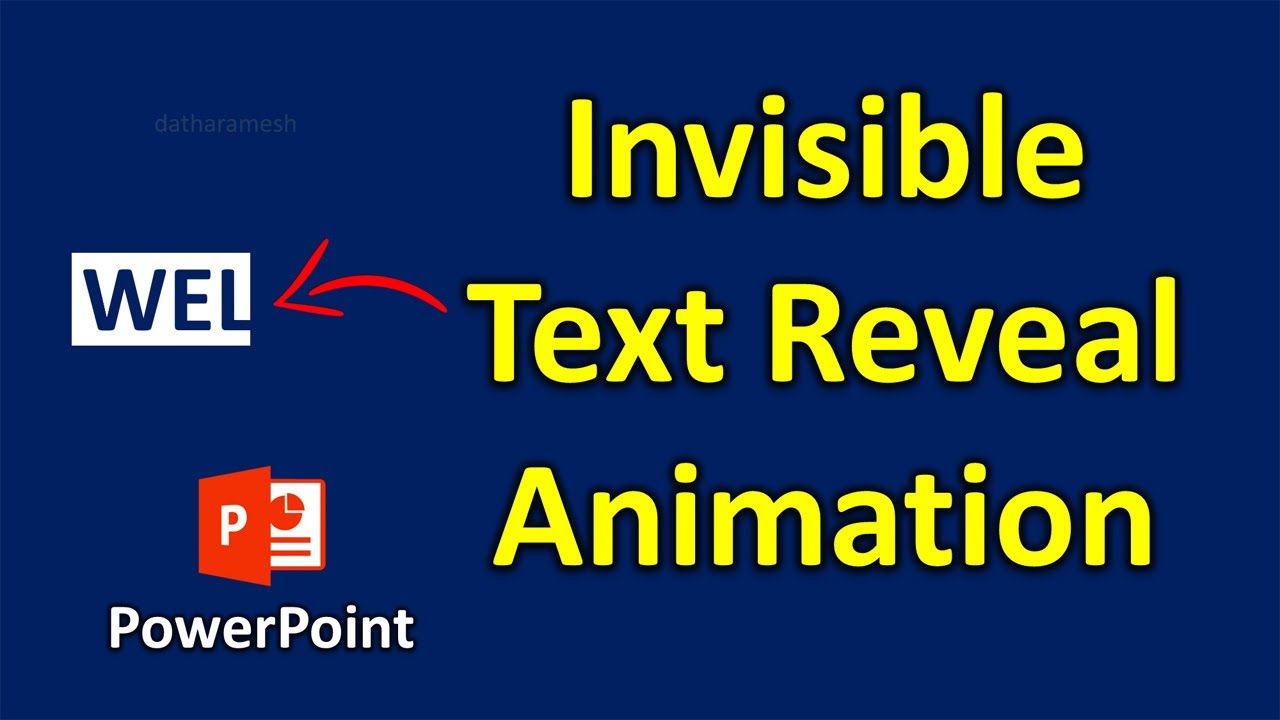 Invisible Text Reveal Animation In PowerPoint - YouTube