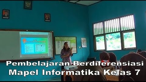 Pembelajaran Berdiferensiasi Mata Pelajaran Informatika Kelas 7