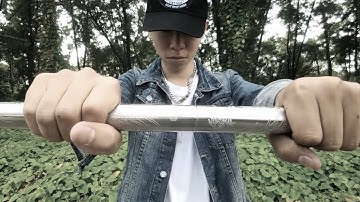 Hai trẻ trâu nghịch ngợm với Côn nhị khúc Inox, phiên bản lắp thành gậy (600 gr)