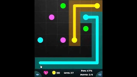flow game facebook - basic pack level 37 Connect the dots