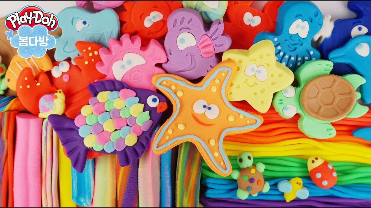 PlayDoh Ocean Adventures play set Play Dough clay toys(play doh) YouTube