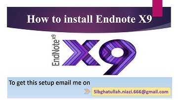 How to install EndNote X9 in Easy steps and F_Version setup for new users.
