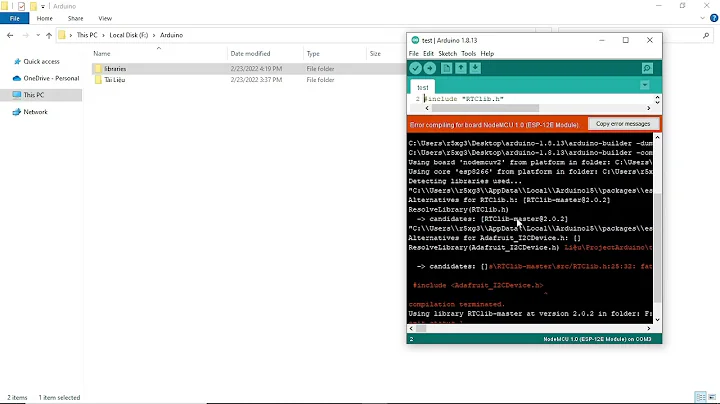 Sữa lỗi No such file or Directory trên Arduino IDE / How to fix errors: No such file or Directory