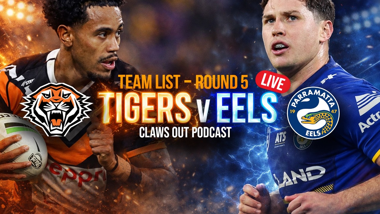 Tigers vs Eels NRL Rugby League Match Action
