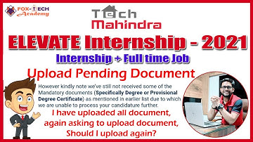 Tech Mahindra Upload Pending Documents | Tech Mahindra Hiring Process | Fox Tech Academy