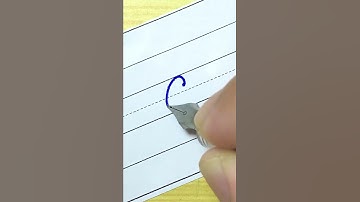Capital Letter C in Cursive Writing with Fountain Pen