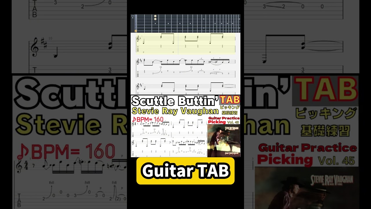 Guarda Scuttle Buttin’ TAB - Stevie Ray Vaughan SRV BPM160 #SRV #stevierayvaughan #scuttlebuttin #guitar su YouTube Guarda Scuttle Buttin’ TAB - Stevie Ray Vaughan SRV BPM160 #SRV #stevierayvaughan #scuttlebuttin #guitar su YouTube