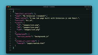 Extension.js: edit the manifest, dev restarts the extension