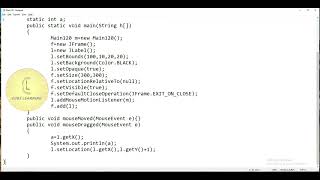 Java | Swing package 'Move JLabel using mouse' | CodeLearning