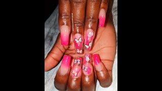 I call this 'Butterfly Paradise' |Watch Me Work| Vintage Nails by Zee