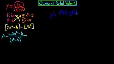 Calculus: Derivatives: Quotient Rule (video 2)