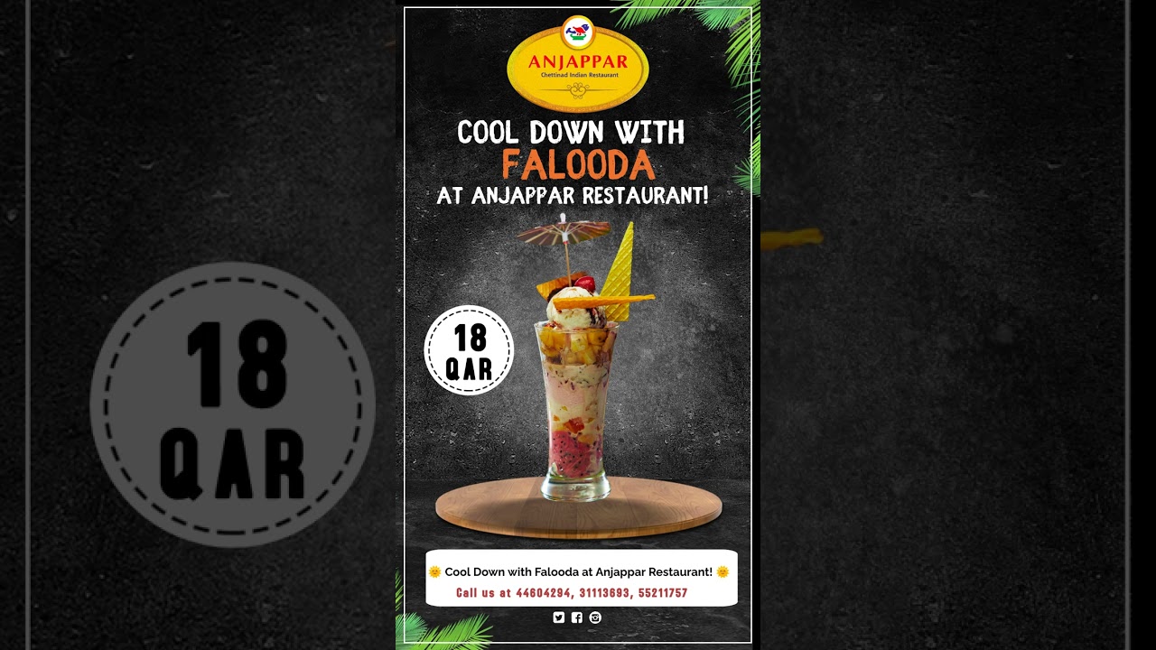 🌞🍹 Enjoy Your Summer with Falooda at Anjappar Restaurant! 🍹🌞