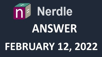 Nerdle Answer Feb 12, 2022 (SOLVED)