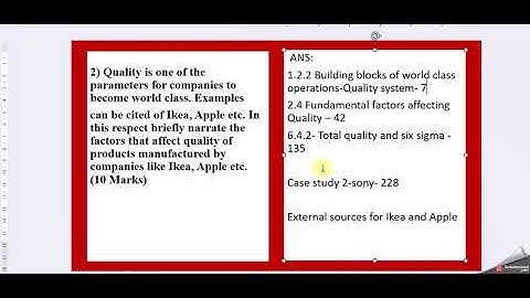 NMIMS -June 2023 Assignment-World class operations  : SEM4