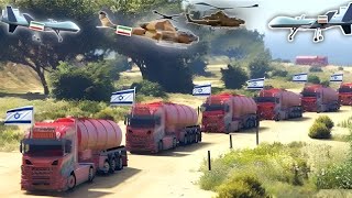 Hamas Attack on Israeli Oil Tanker Convoy  by Using Irani Fighter Jets Drones & Helicopters - GTA 5