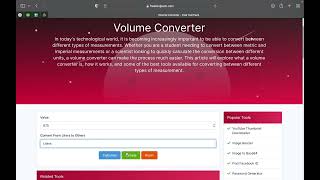 Simple Volume Conversion - Understanding the Units and How to Convert