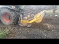Ptomulcher and rotovator mericrusher mjhs241 stx mulching and crushing organic material stockpiles