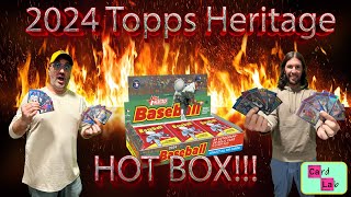 First Look: 2024 Topps Heritage Hot Box! Elly De La Cruz, Evan Carter, & Corbin Carroll Refractors!