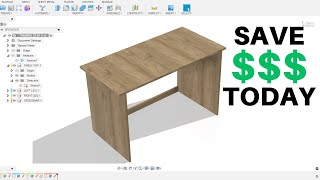 Design A Desk In 10 Mins | E6 - Fusion 360 Tutorial For Beginners