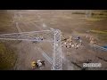 Строительство ЛЭП 750 кВ (Construction of 750 kV transmission line)