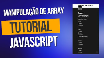 MANIPULAÇÃO DE ARRAY EM JAVASCRIPT