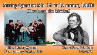 Schubert: String Quartet No. 14, JuilliardSQ (1959) シューベルト 弦楽四重奏曲第14番 ジュリアード弦楽四重奏団