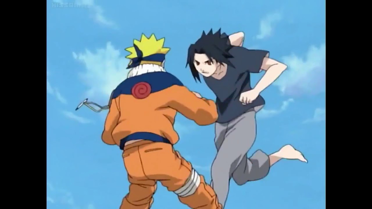 Naruto 1 Tail Vs Sasuke