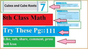 Try These Pg:: 111 || Chapter 7 ||Cubes and Cube Roots|| 8th Class|| NCERT|| #Subjects_Guru