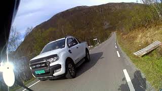 Buell driving in Northern Norway