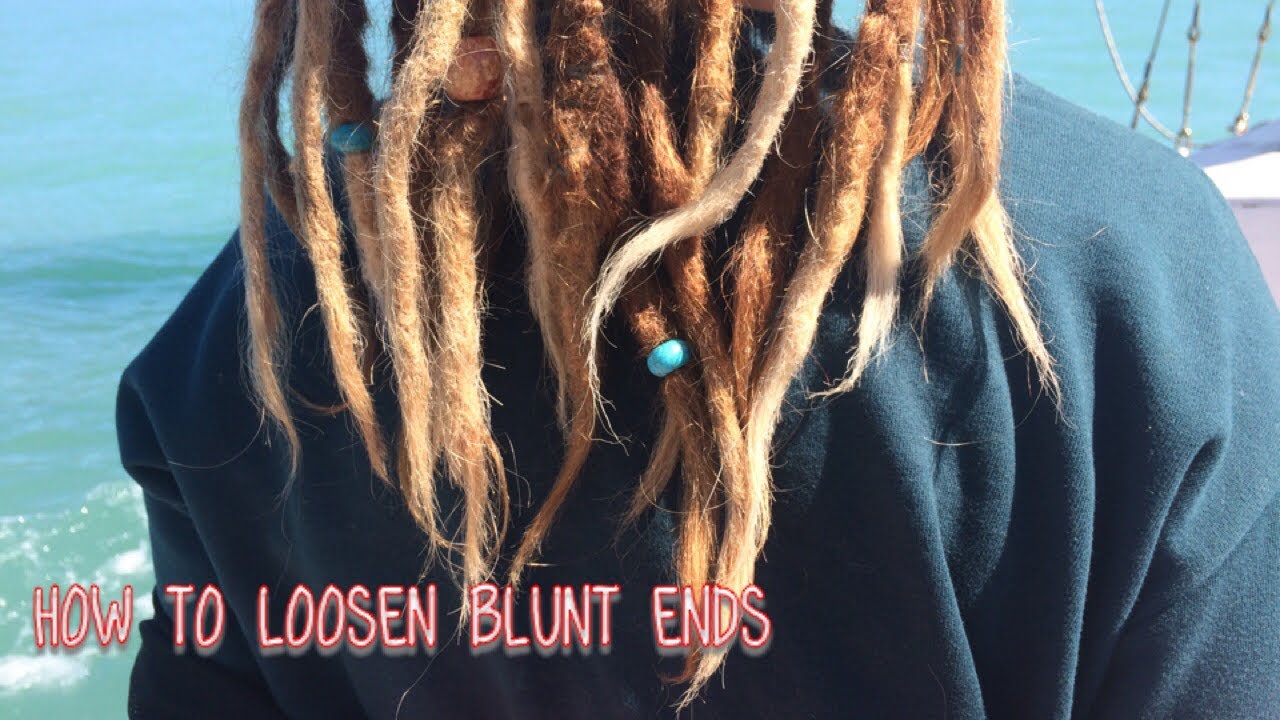 How to blunt loose ends of tips on locs and loc extensions with the in