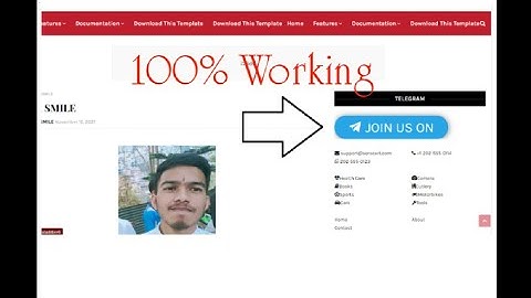 How to add Telegram button on your blogger / website - 100% working