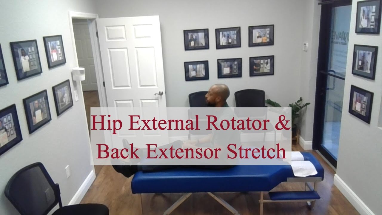 Hip Stretch (External Rotator & Back Extensors) YouTube