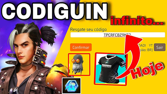 SAIU CODIGUIN INFINITO DA CALÇA ANGELICAL NO GERADOR DE CODIGOS FREE FIRE 