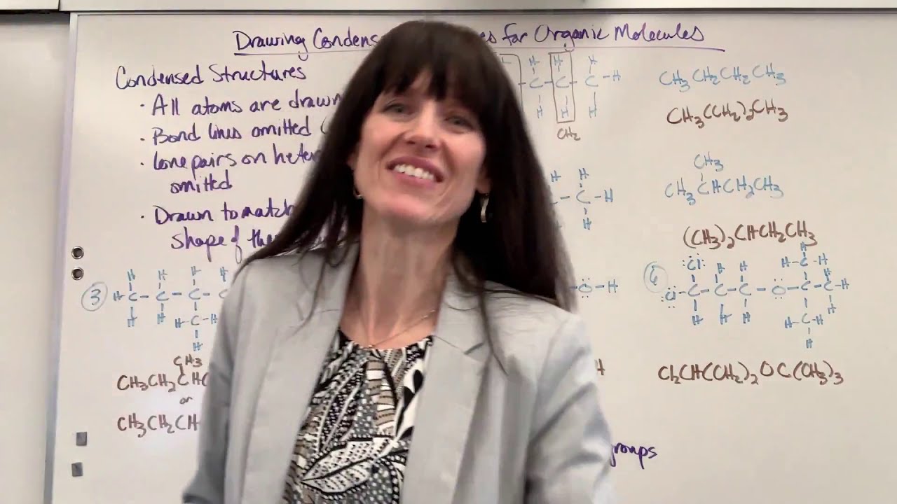 Write Condensed Structures Organic Molecules