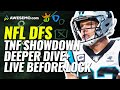 NFL DFS Showdown Deeper Dive & Live Before Lock TNF Week 3 Panthers vs. Texans | Thursday 9/23