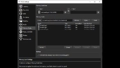 how to create and format a memory card for pcsx2 emulator