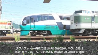 元 特急ｽｰﾊﾟｰﾋﾞｭｰ踊り子251系RE-2編成 廃車置き場から工場に移動！RE-3編成相対終盤へ！2020.6.10 JR長野総合車両センター　　panasd 1762