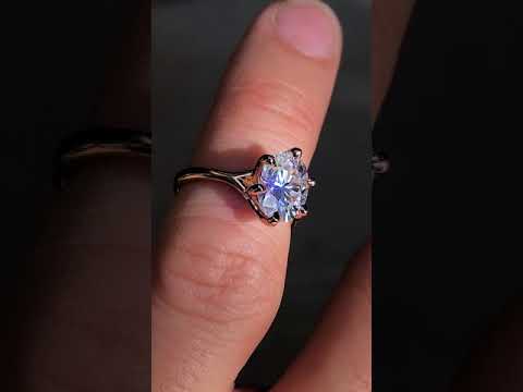Designer Style 6 Prong Trellis Oval Solitaire Ring ring video