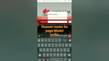 How to open Huawei Router page