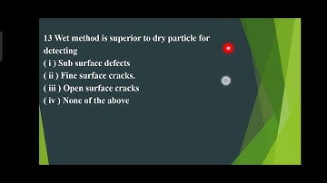 Non-Destructive Testing MCQ